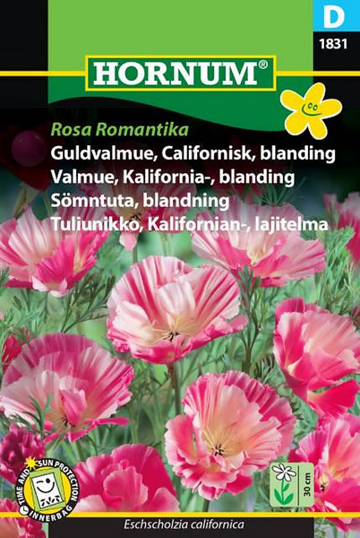 Valmue, Kaliforniavalmue, blanding "Rosa Romatica"